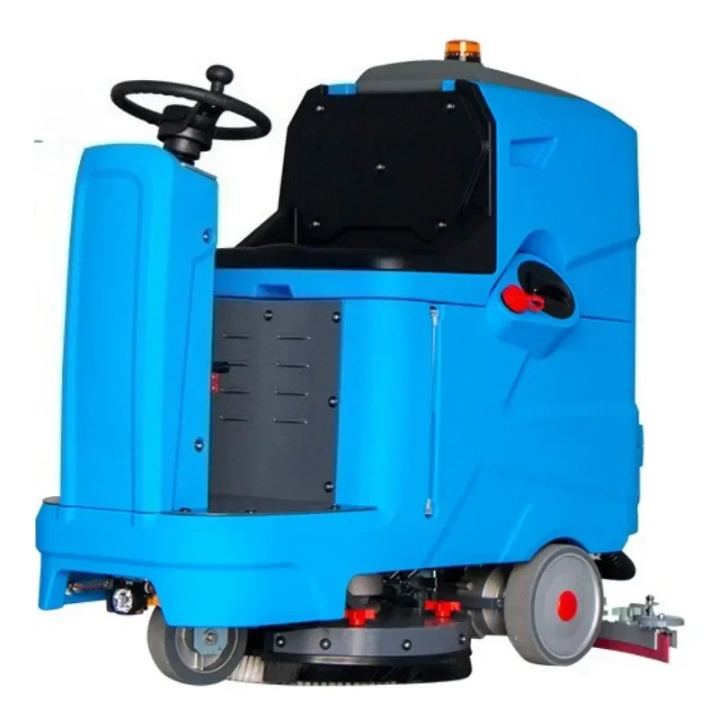 

Drive-on factory floor sweeper