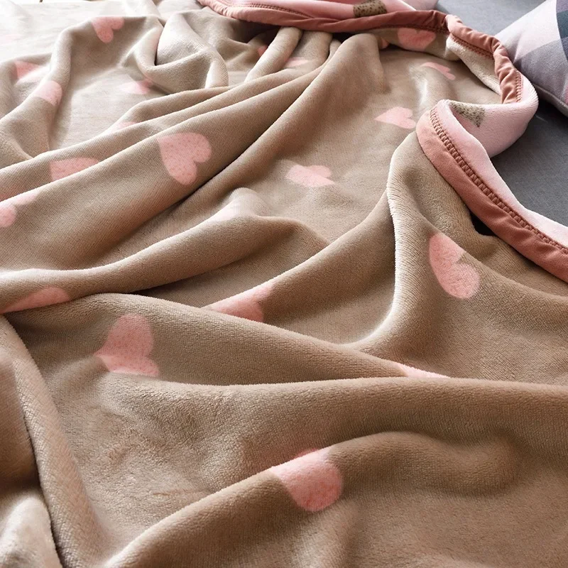 

Coral Velvet Thick Blanket King Size Thermal Insulation Children Blanket Winter Personalized Soft Sofa Home Textile Products