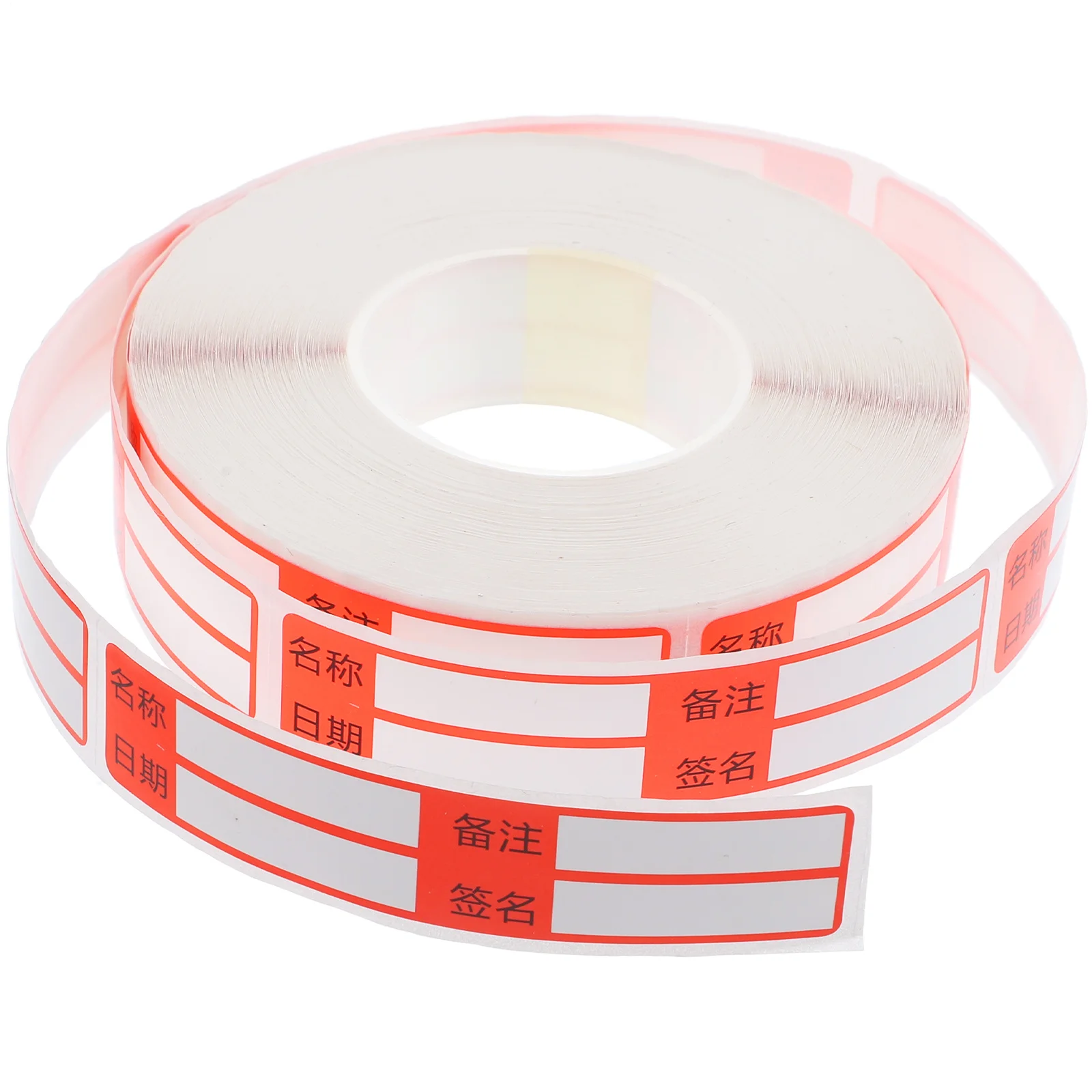 สติกเกอร์กระดาษติดท่อ 1 ม้วน แบบเขียนได้ ฉลากเปล่าสำหรับสำนักงาน ยา ฉลากเตือนความจำ สำหรับใช้ในบ้าน ที่ทำงาน ร้านค้า