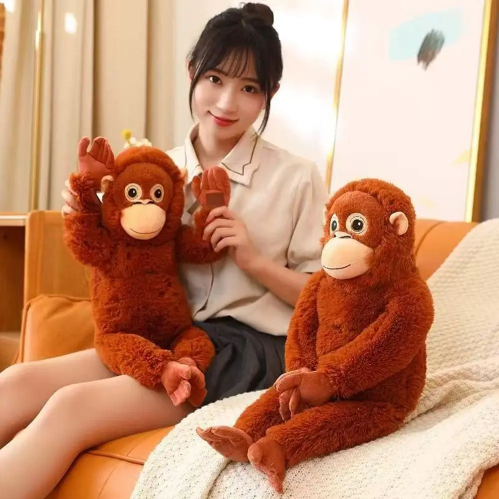 

Long Arm Large Plush Monkey Doll Realistice Simulation Monkey Plush Toy Stuffed Doll Cartoon Orangutan Plush Doll Baby Toys