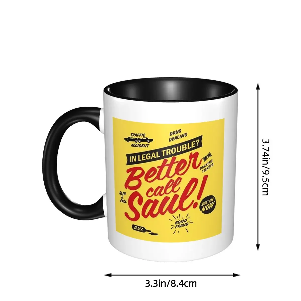 Better Call Saul Saul Goodman Mug Funny Ceramic Coffee Cups Tea Mugs Milk Cup Drinkware Gift for Woman Man