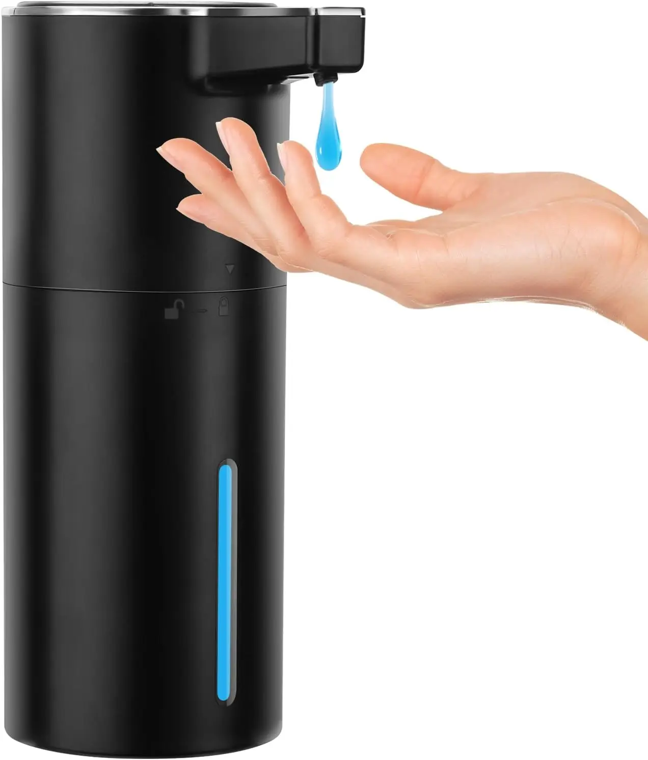 

Automatic Soap Dispenser 13.52oz Touchless Wall USB Rechargeable with 4-Level Adjustable for Kitchen Bathroom