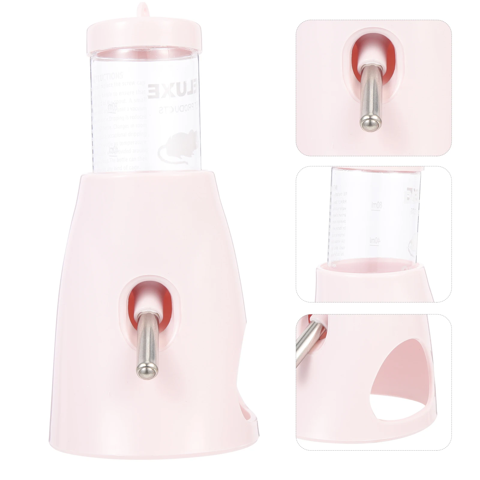 

Hamster Water Bottle Guinea Pig Feeder Small Animal Supplies Leak Proof Transparent Vertical Pet Drinking Easy Observation Cage