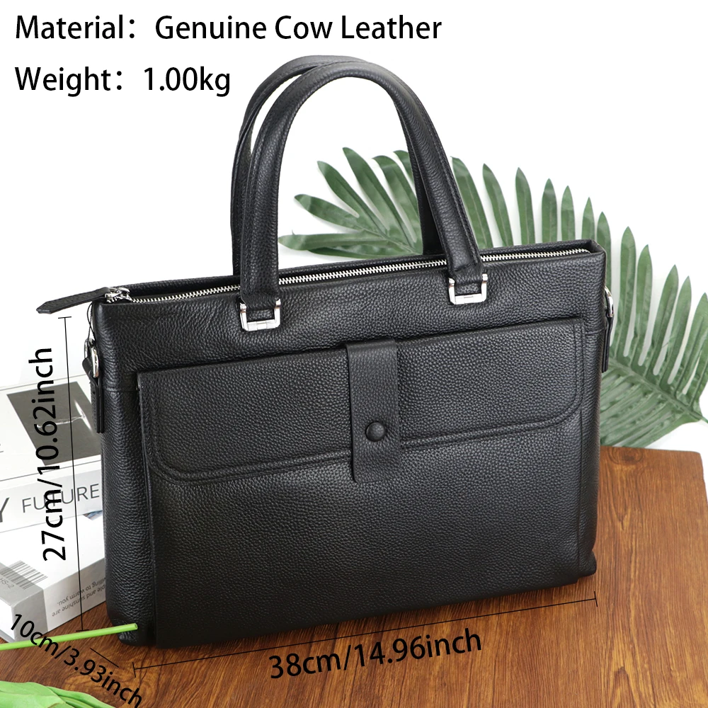 Royal Bagger-maletines de viaje de negocios para hombre, bolsos de cuero genuino para ordenador portátil, bolso de mensajero, 2141