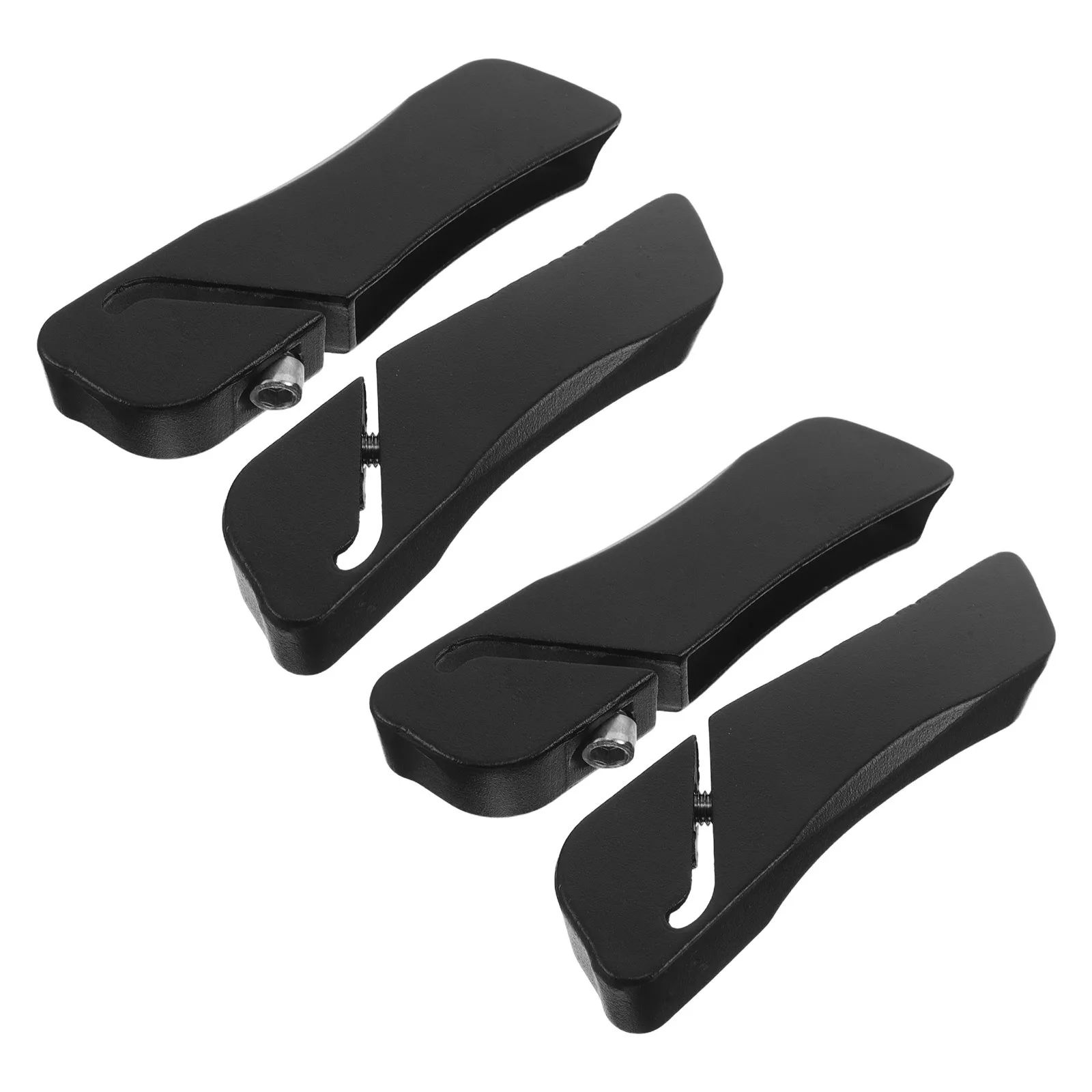 Mountain Bike Bar Ends Aluminum Handlebar Extensions Ergonomic Ox Horn Design Black Finish Universal Fit For Mtb Bikes