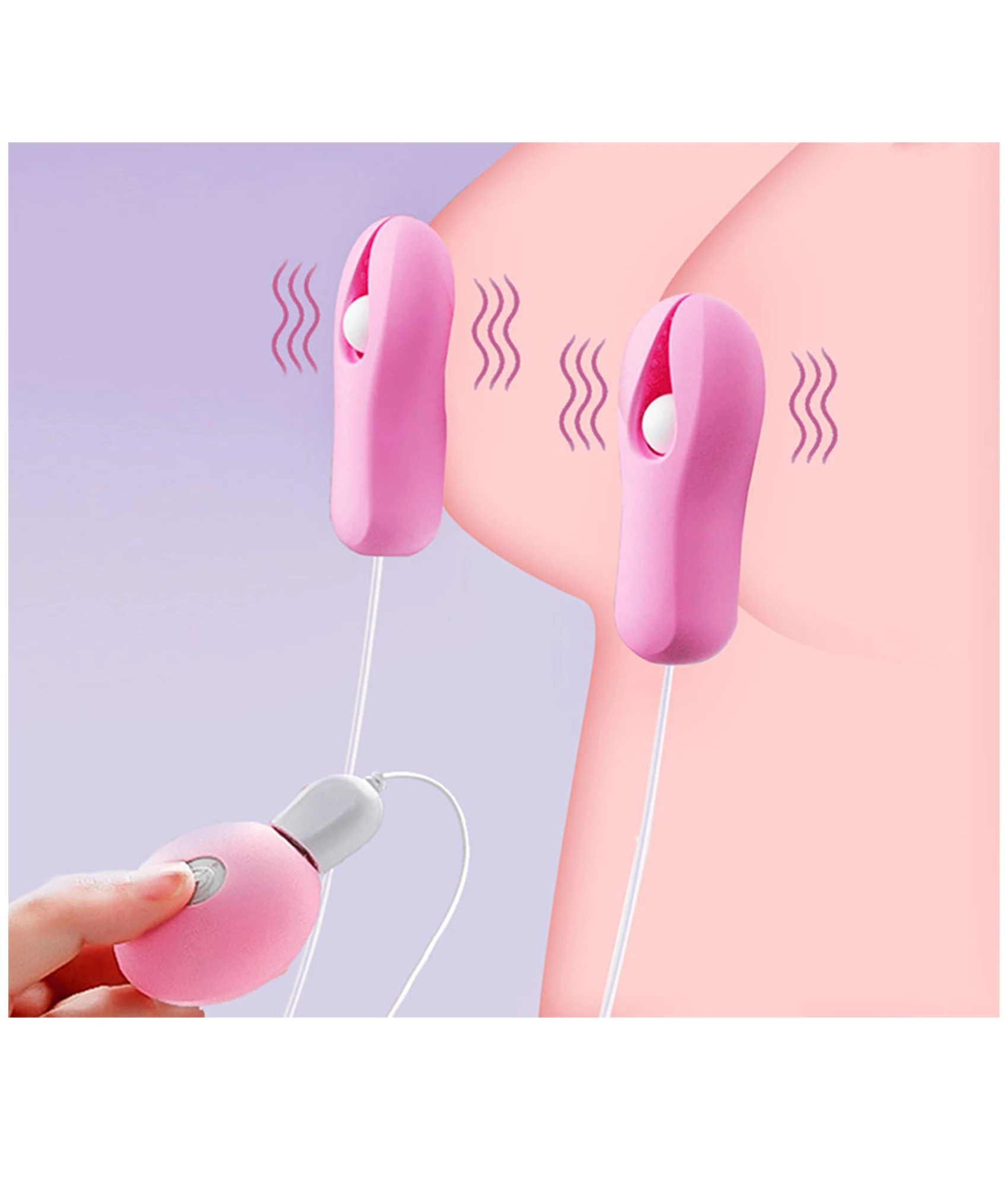 전기 유두 클램프 가슴 마사지 진동기 10가지 모드 성인 자극기 결박 강화기 여성 커플 여성용 성인용품