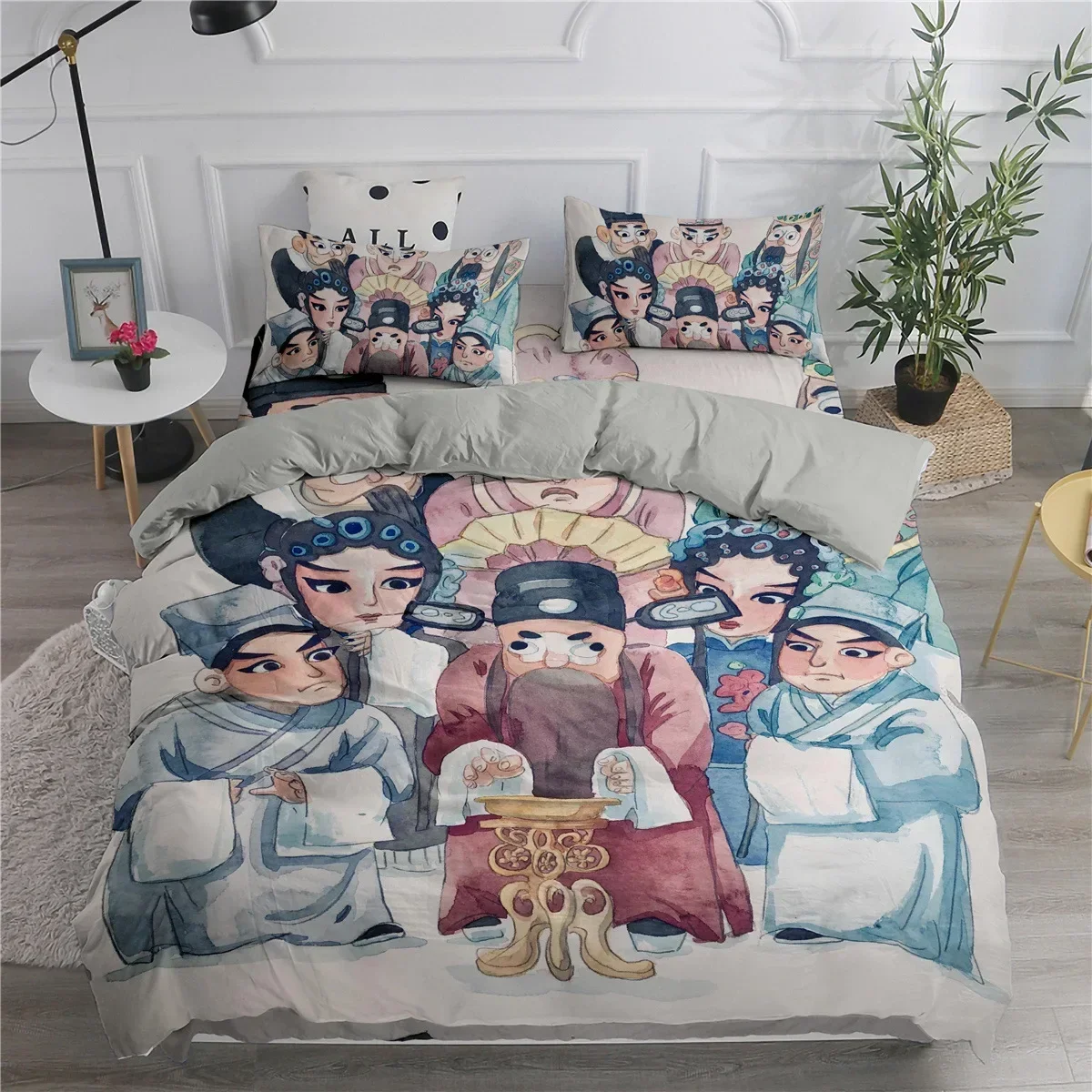 2026 Peking Opera Duvet Cover Set King/Queen Size,Chinese Traditional Opera Culture Combined With The Theme Of Modern Art Quilt