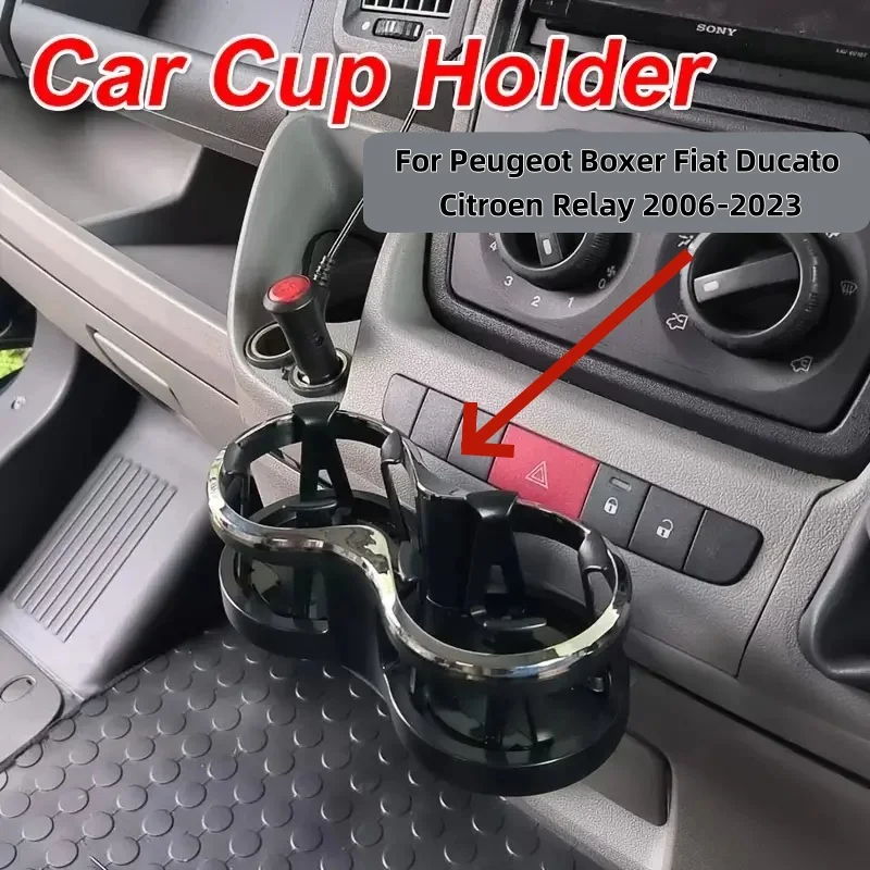 

1set Drink Cup Holder Universal Mounts Car Interior Accessories Storage For Peugeot Boxer Fiat Ducato Citroen Relay 2006-2023