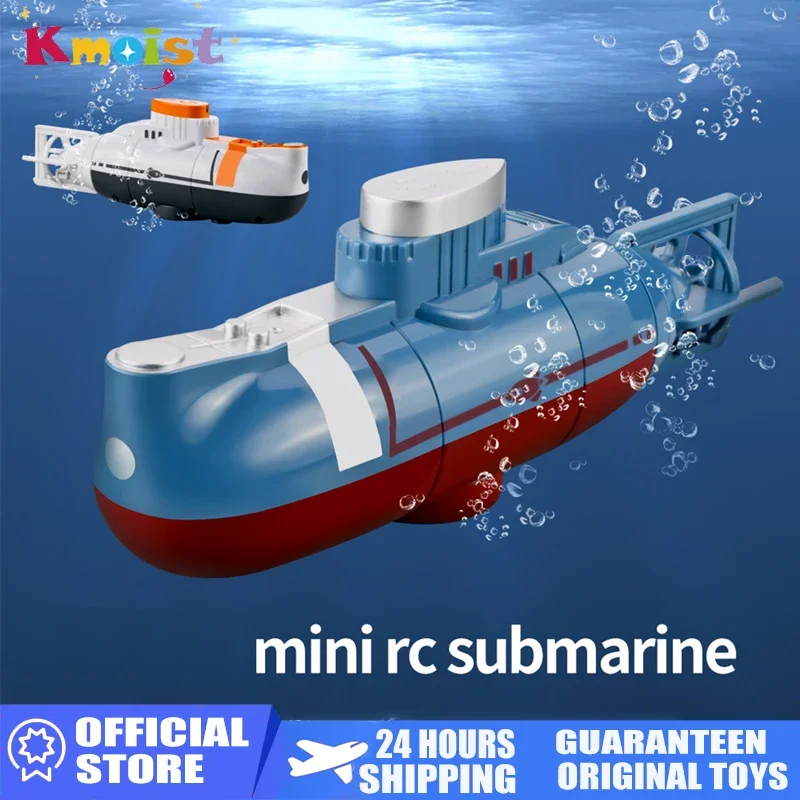 RC Submarine 0.1M/s Speed Remote Control Boat Waterproof Diving Toy Mini Simulation Model Gift for Kids Boys Girls New Year Gift