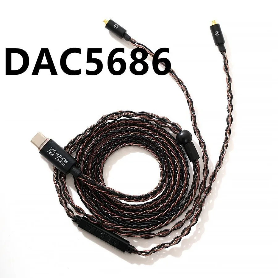 Hi-Fi кабель для наушников Type-c DAC ALC5686 cx32993 декодирование для Shure MMCX Se215 SE846 монокристаллический медный кабель с микрофоном 3,5 мм