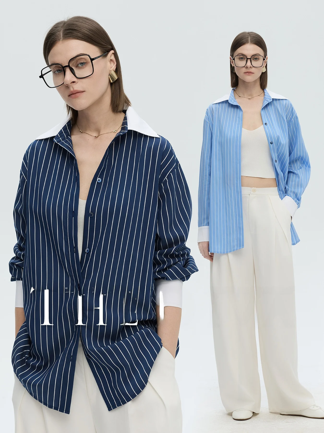 

Классические женские синие полосатые цвета irt для поездок на работу Blo irt, повседневные длинные свечи прямого кроя с защитой от ультрафиолета, китайское происхождение