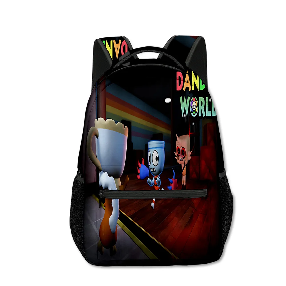 

Cartoon Popular Funny Dandy's World student Bookbag Notebook Backpacks 3D Print Oxford Waterproof Boys/Girls Travel Backpacks