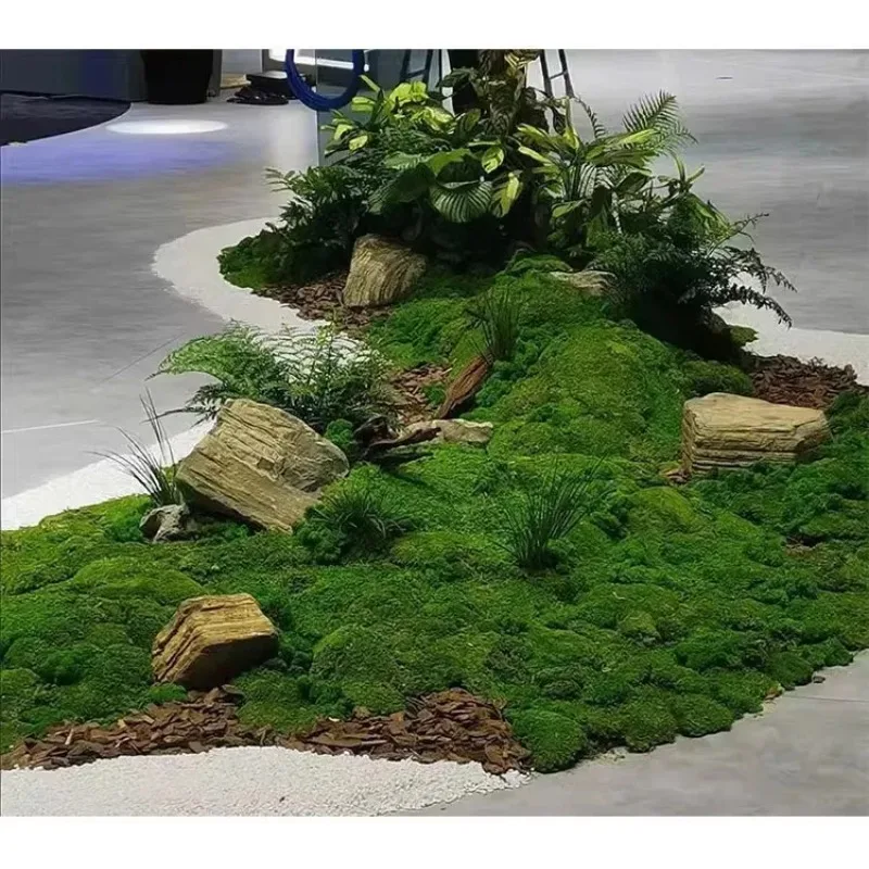 

50g Fake Moss DIY Crafts Grass Artificial Moss Faux Preserved Moss Green Plants Home Room Garden Decor Mini Landscape Fake Grass