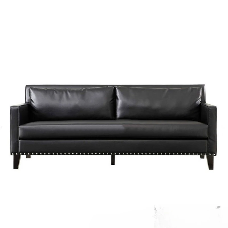 

American leather soft bag sofa, casual three-person sofa, furniture club fashion leather cow leather sofa