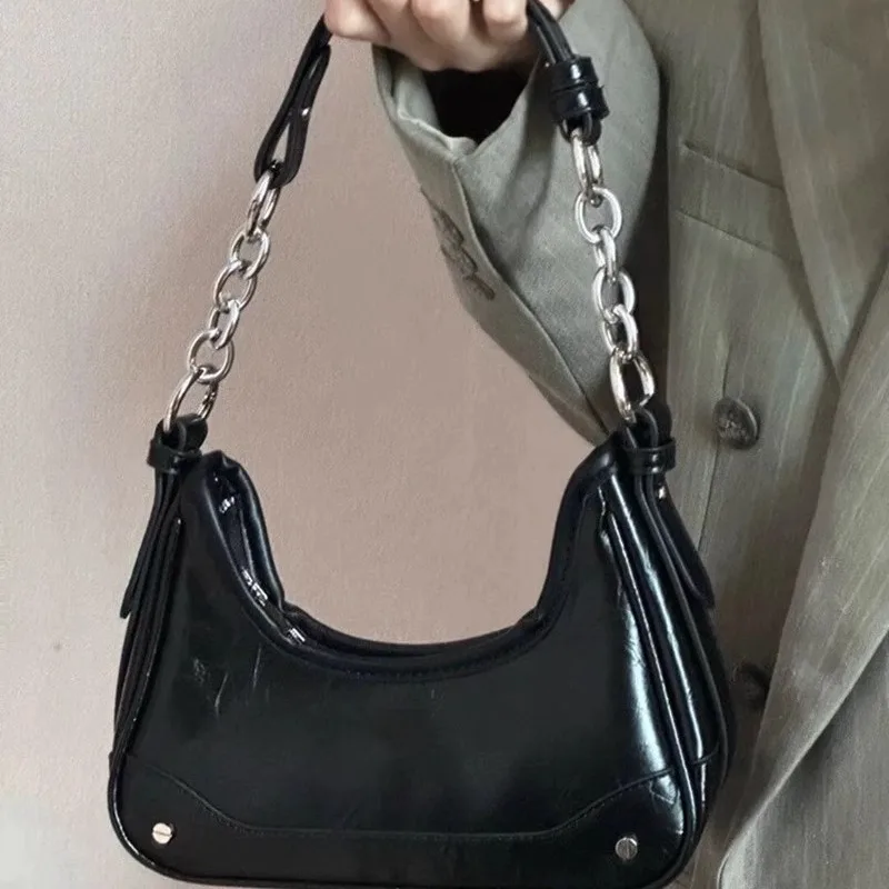 Women\'s Bag 2024 New Niche Portable Chain Underarm Bag High-Grade All-Match Shoulder Messenger Bag