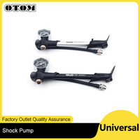 Motorcycle Shock Pump With Gauge High Pressure Hand Mini Pump Hose Air Inflator Schrader Cycling Fietspomp Shock Fork Bike Pump