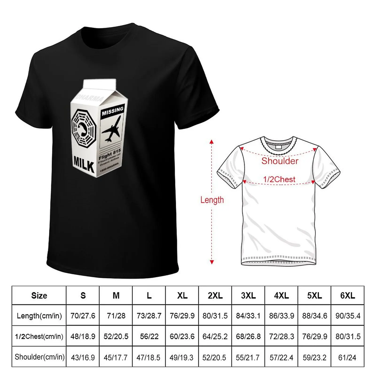 Dharma Initiative Missing Milk T-Shirt Holiday All Match T-Shirt