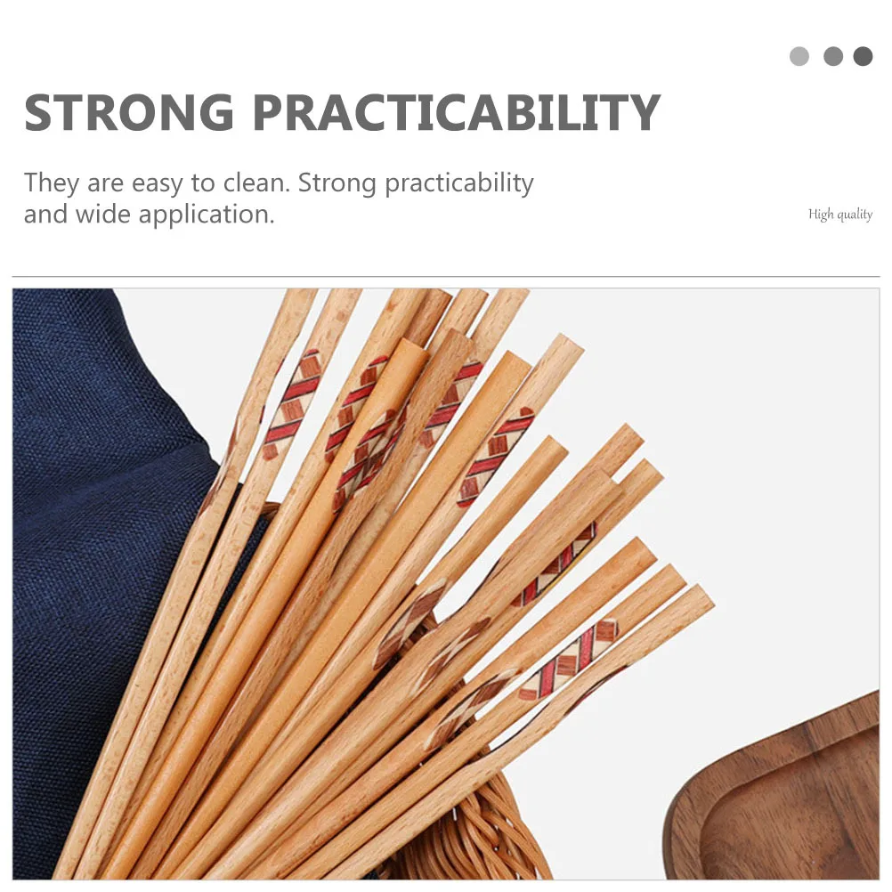 

4Pairs Japanese Style Wooden Chopsticks Eco-Friendly Home Use Lightweight Portable Reusable Tableware Practical