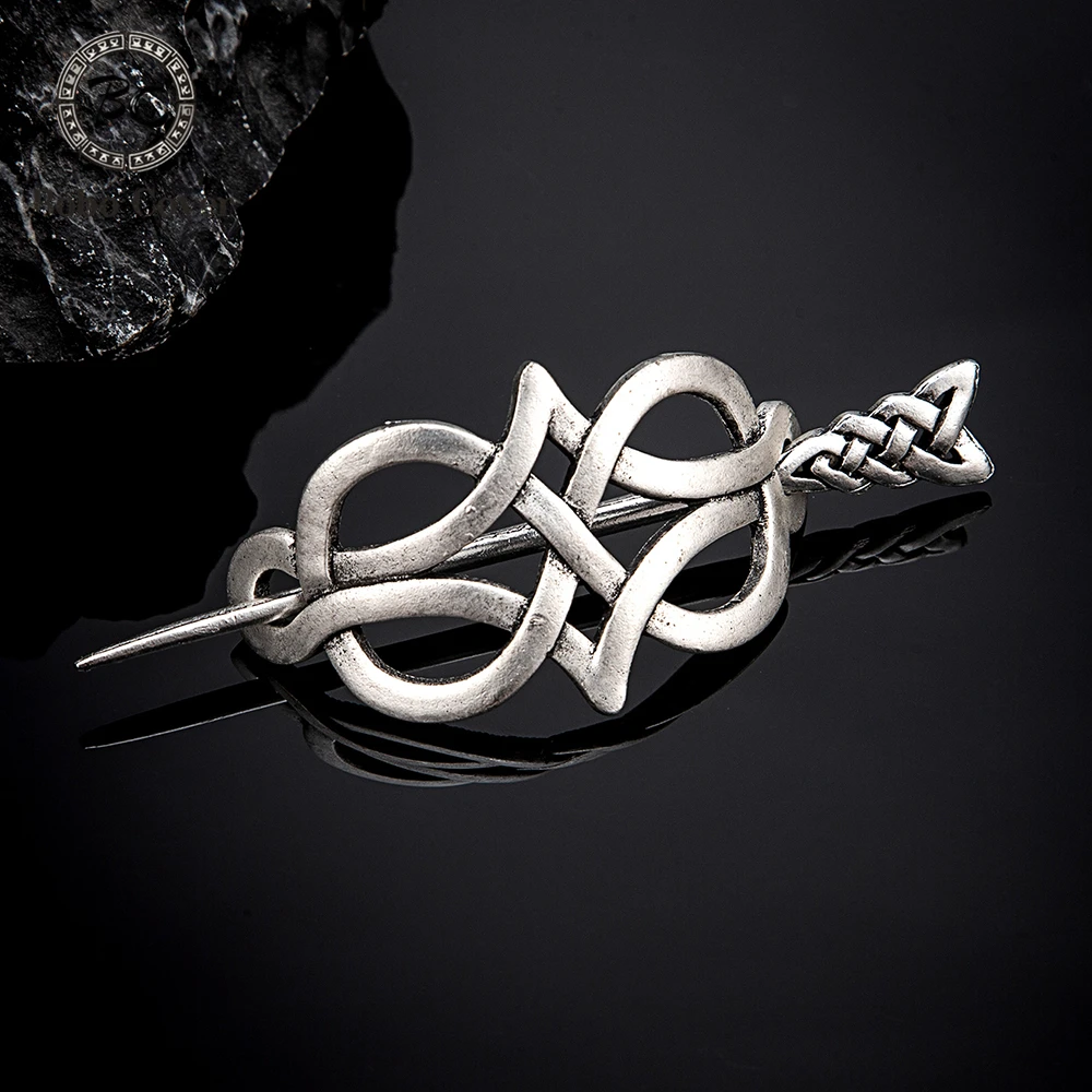 Retro Minimalist Vikings Celtic Knot Hair Clips Hairpin Norse Runes Witch Slide Stick Hair Accessories Women Girls Pagan Jewelry