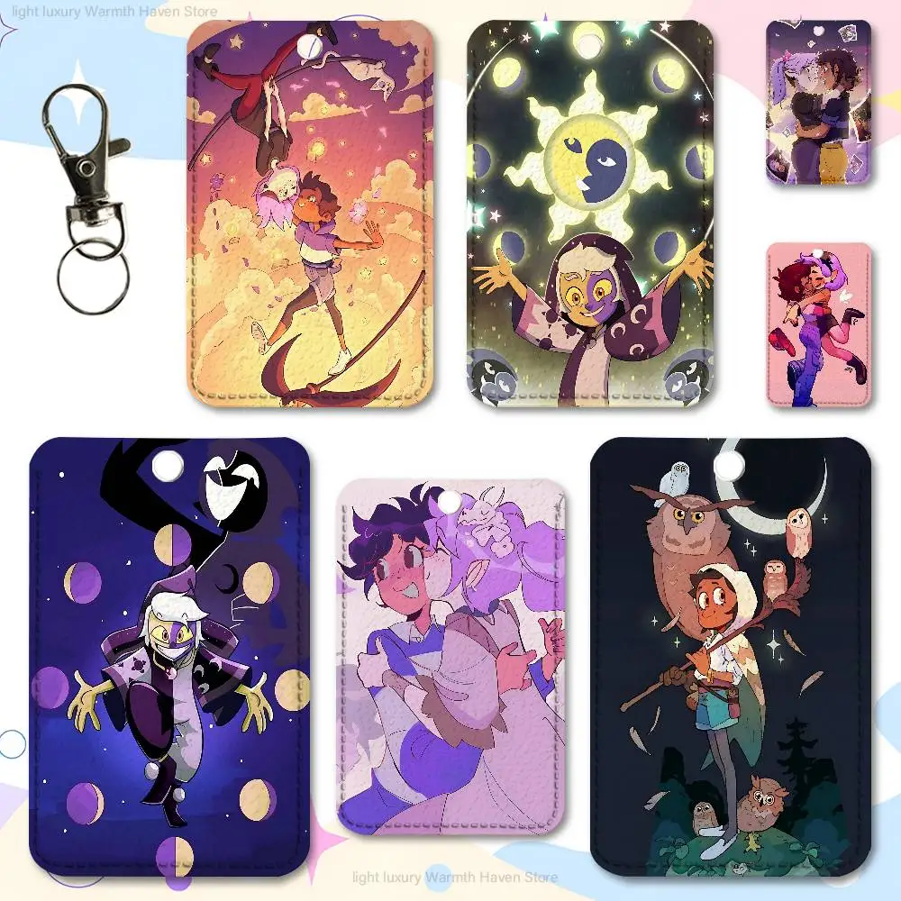 

T-The O-Owl H-House Premium PU Leather Card for Daily Use Holder Card Case with Metal Carabiner Customizable Design