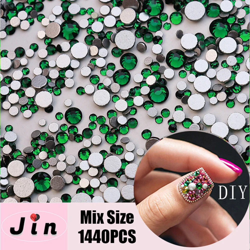 

JIN SS3-SS20 разные размеры, прозрачные кристаллы, стеклянные стразы без горячей фиксации, стразы с плоской задней частью, блестящие камни для дизайна ногтей, аксессуары для самостоятельного изготовления, бриллиант