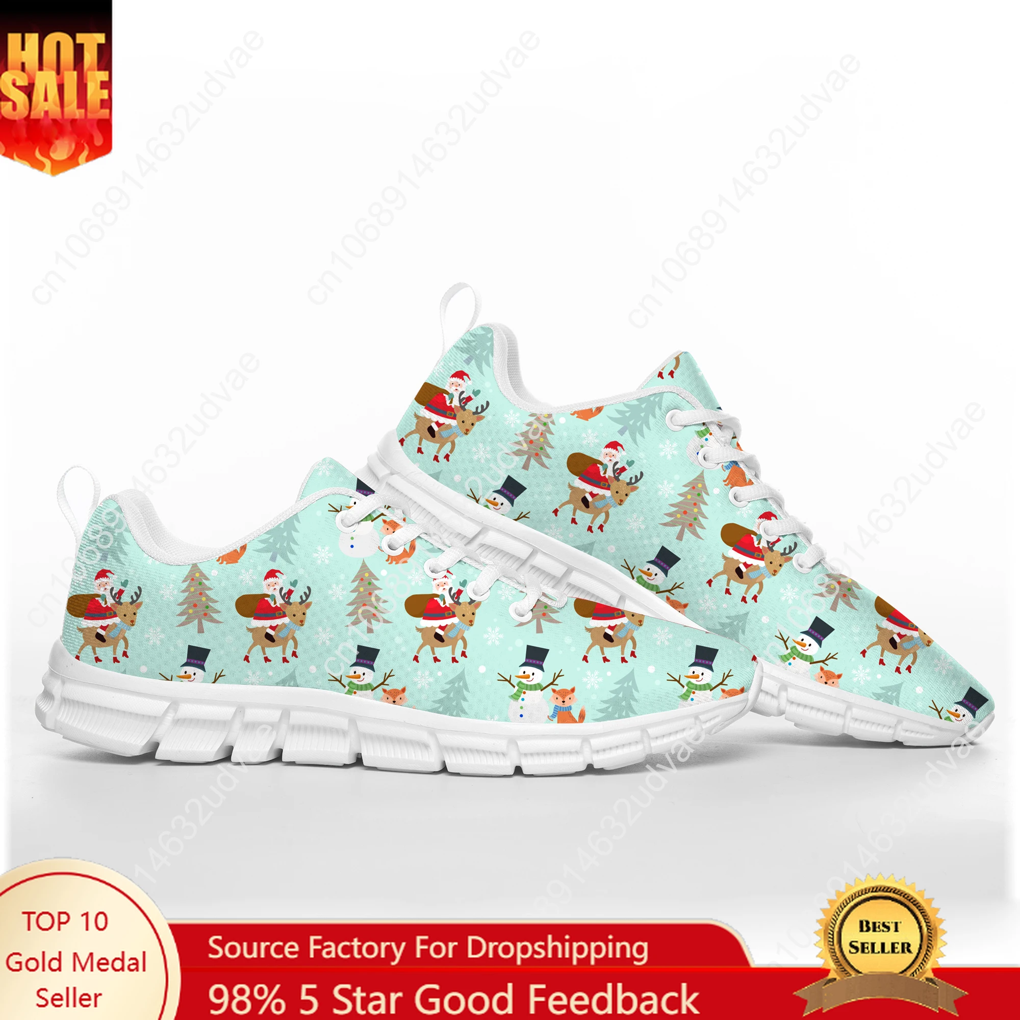 

Christmas Sports Shoes Mens Womens Teenager Customized Sneakers Casual Custom Made Shoe High Quality Couple Shoes