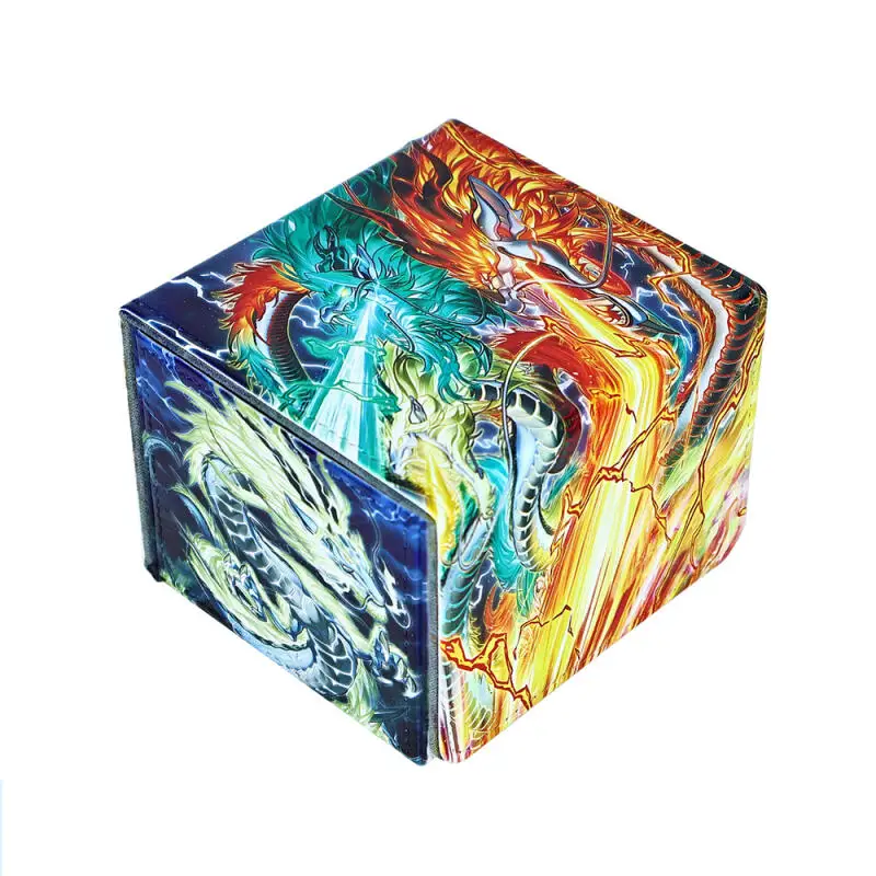 

Yu-Gi-Oh! Sangenpai Transcendent Dragion DIY Large Capacity Leather Card Box Thickened Anime Game Collection Card Storage Box