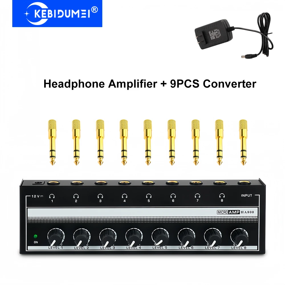 

Усилитель для наушников, 8-канальный стерео аудиоусилитель, ультракомпактный портативный мини-усилитель с поворотной кнопкой, разъем 6,35 мм