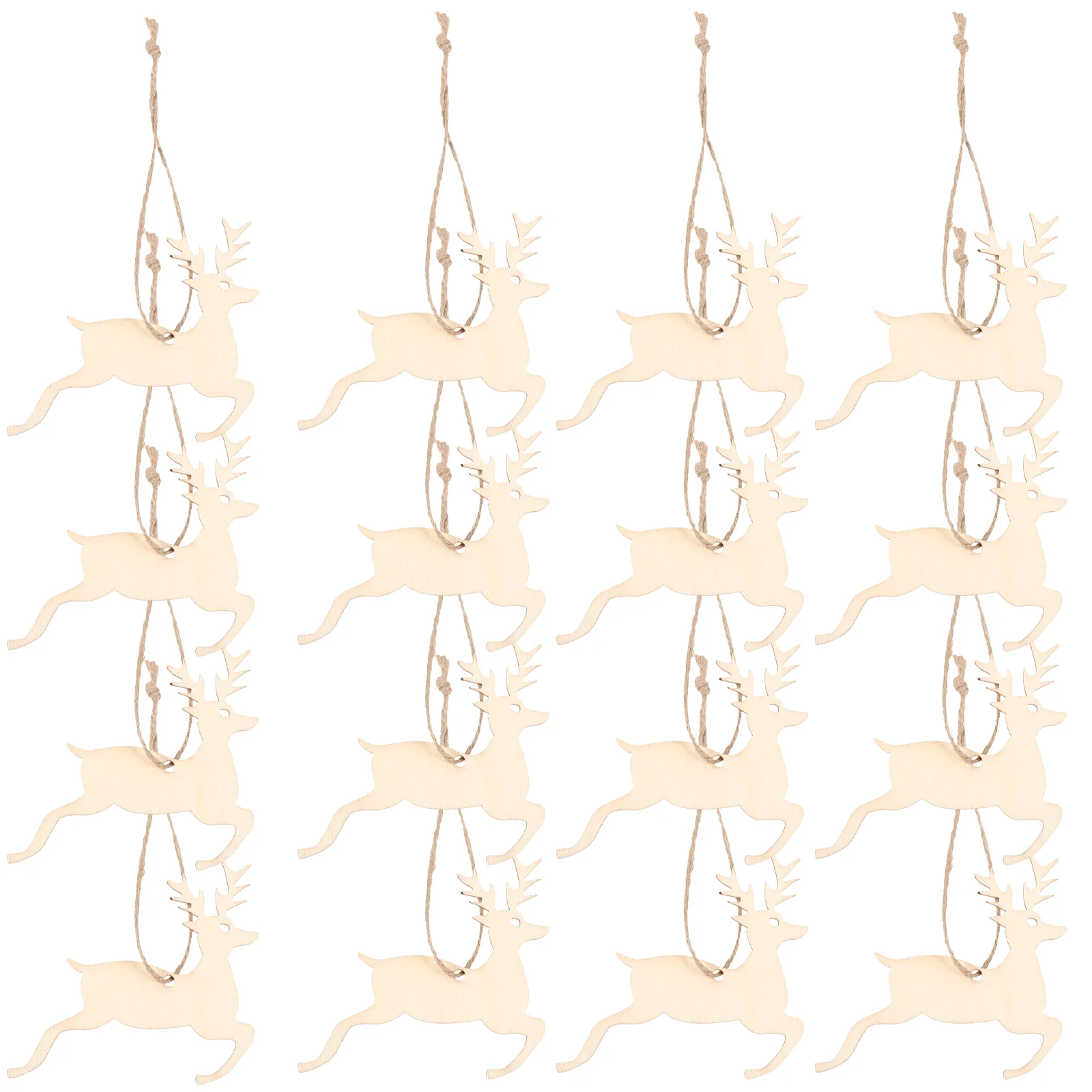 

50 Pcs Mini Christmas Figures Reindeer Cut Outs Tree Outdoor Labels for Gifts