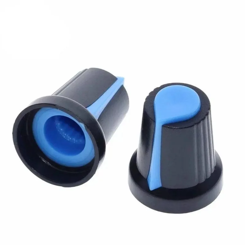 10pcs WH148 knob AG2 A-2 plastic knob potentiometer knob cap suitable for 6mm diameter plum blossom handle NEW