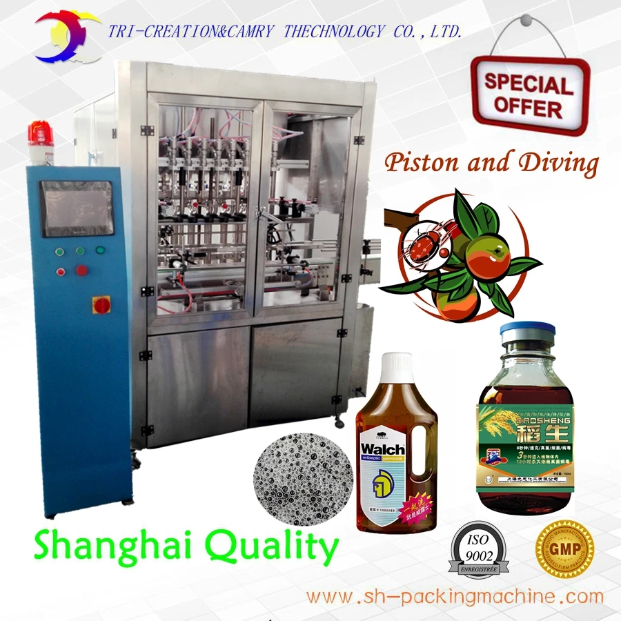 1L 8 nozzles 316L,pesticide filling machine,foamy detergent filler，liquid filling machine