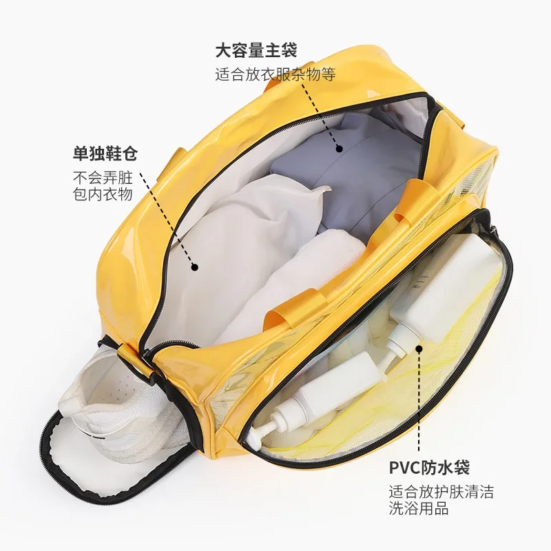 Dry and wet separation yoga fitness portable beach bags large capacity waterproof swimming clothes storage bag