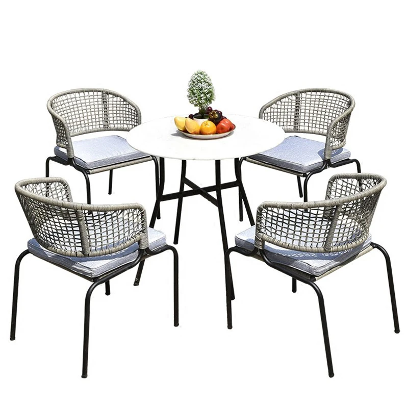 Outdoor rattan tables and chairs, leisure outdoor balcony, courtyard, outdoor chairs, balcony tables and chairs, milk tea shops