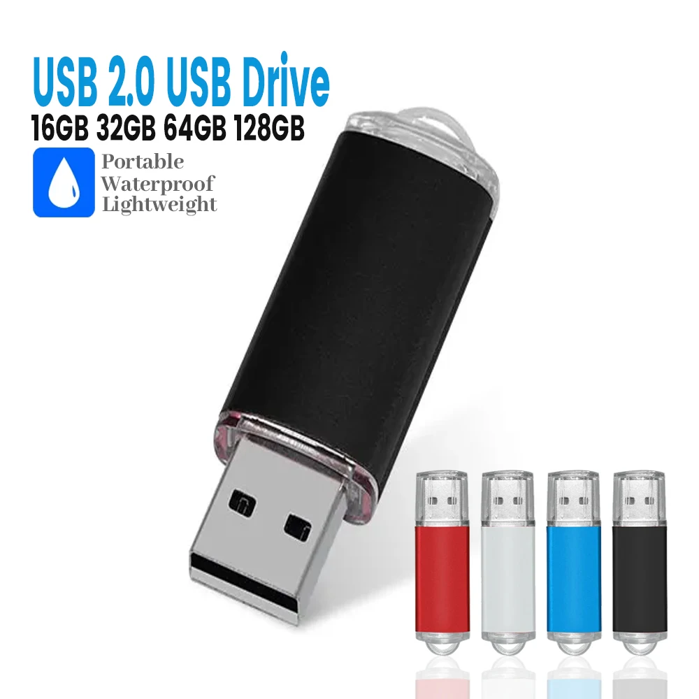 Metal USB Flash Drive 128GB 64GB Cle USB 2.0 Memoria USB Memory Stick 32GB 16GB Pendrive Waterproof U Disk Pen Drive Flash 512GB