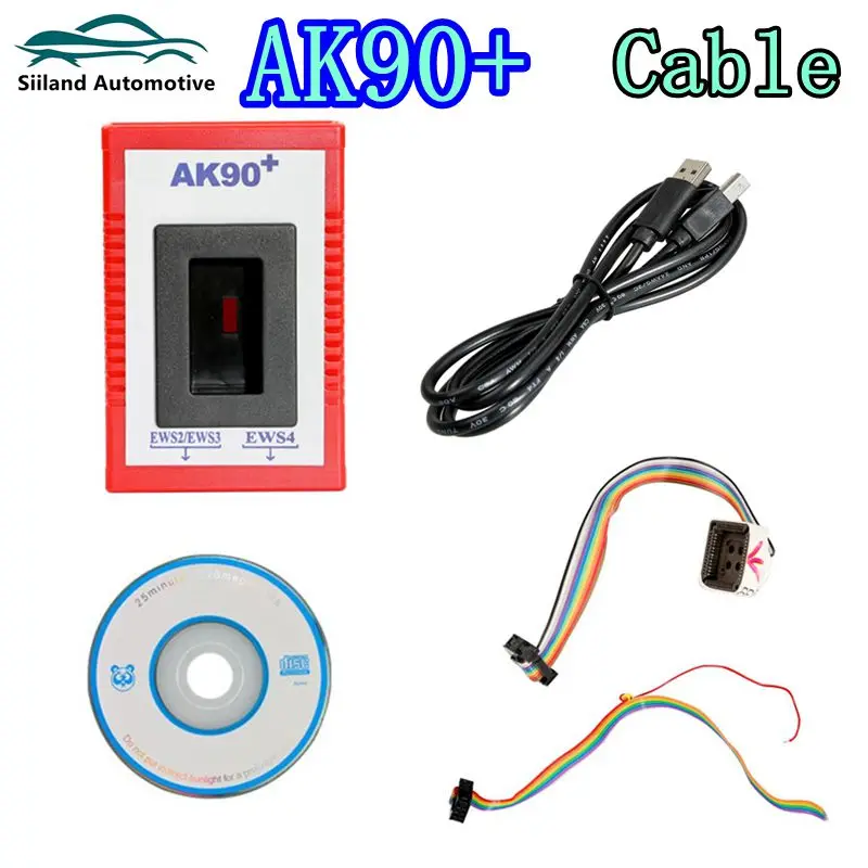 Newest AK90+ Key Programmer For BMW EWS2/3/4 Key Code Reader V3.19 Newest Version AK90 Key For BMW Accessories Cable