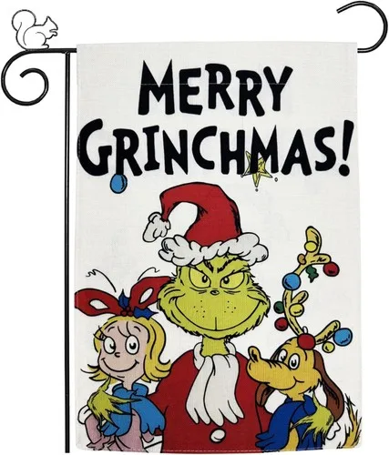 GRINCH Merry Grinchmas Garden Flag Christmas Garden Flags  Double Side YYX