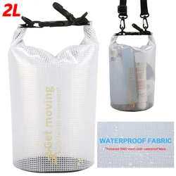 2L Waterproof Dry Bag Pack Sack Handheld/Shoulder Bag for Swimming Rafting Kayaking River Trekking Water Resistant Mesh Bag