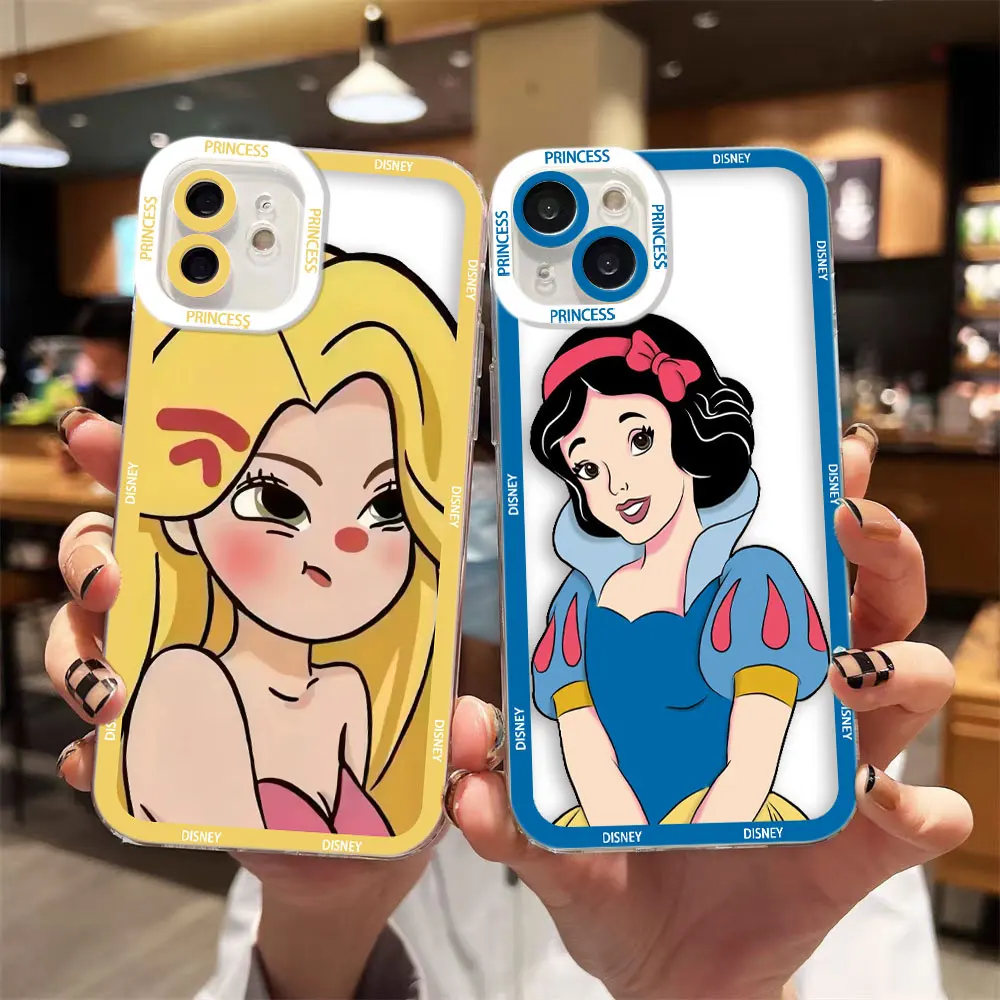 

Disney Princess Series Angel Eyes Clear Phone Case For REALME 5 6 7 8 8I 9 9I 10 12 C55 C53 C35 C33 C30 C21Y Case Silicone Shell