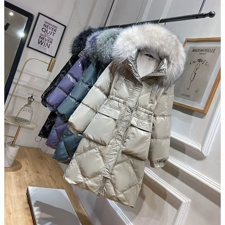 Winter New Women's Down Jacket Loose Commuter Hooded Strap Waterproof Oversized Down Jacket