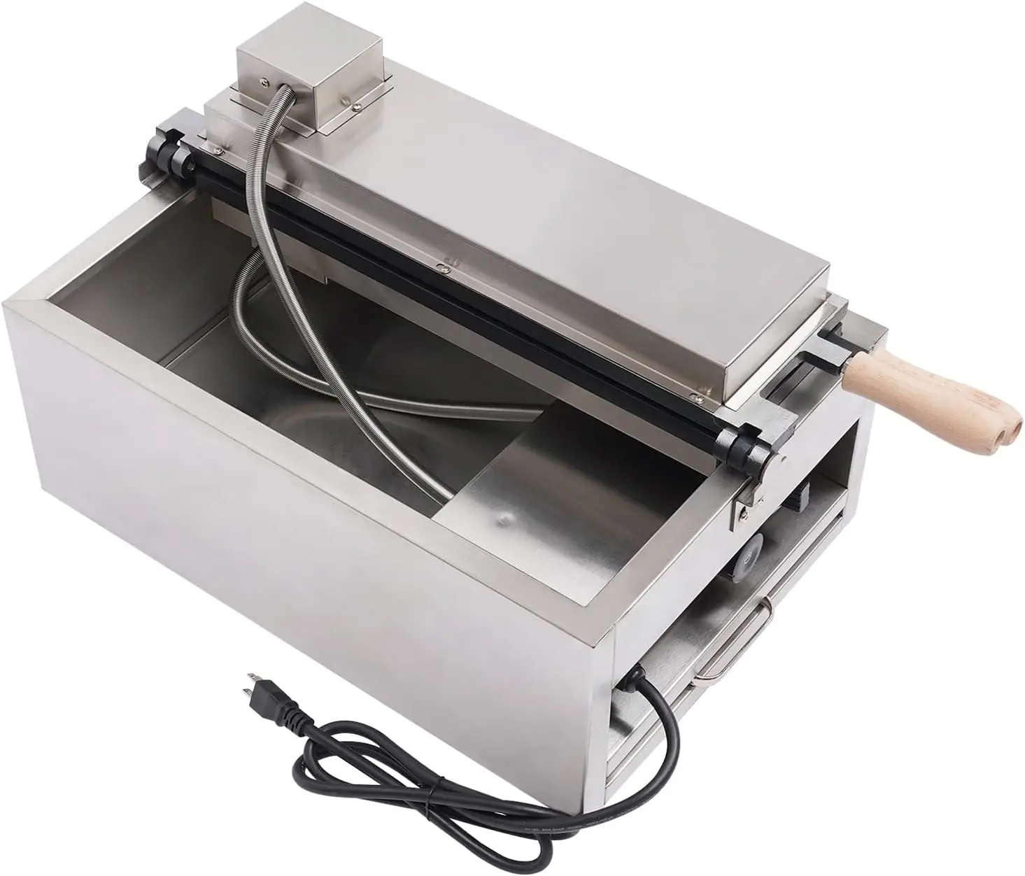 Máquina para hacer gofres de pescado Taiyaki de 3000W, máquina para hacer gofres eléctrica antiadherente de 6 moldes, conos de gofres en forma de pez para panadero Taiyaki con sin Sti