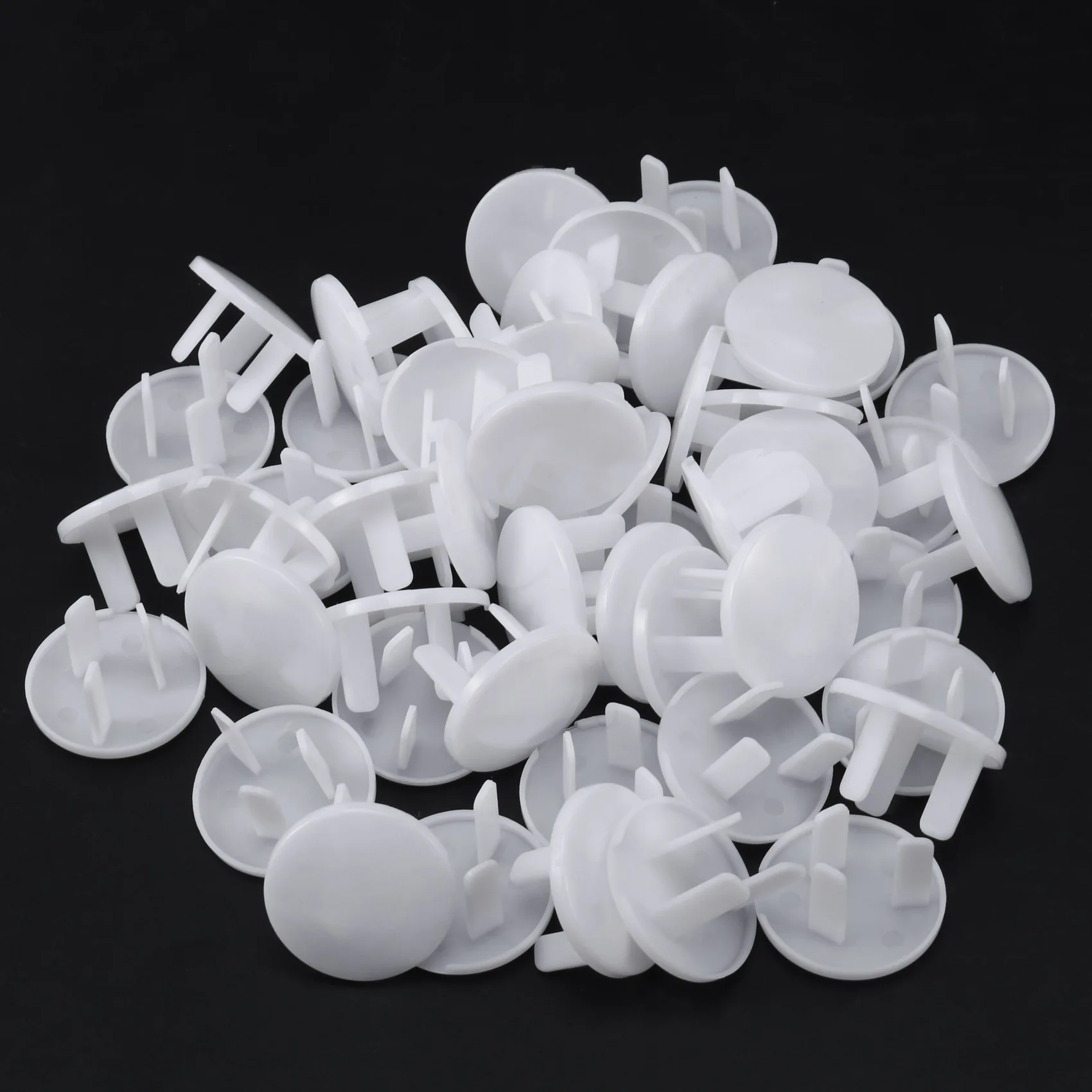 50Pcs Anti Electric Shock Plugs Protector Cover Cap Power Socket Electrical Outlet Baby Children Safety Guard Three holes