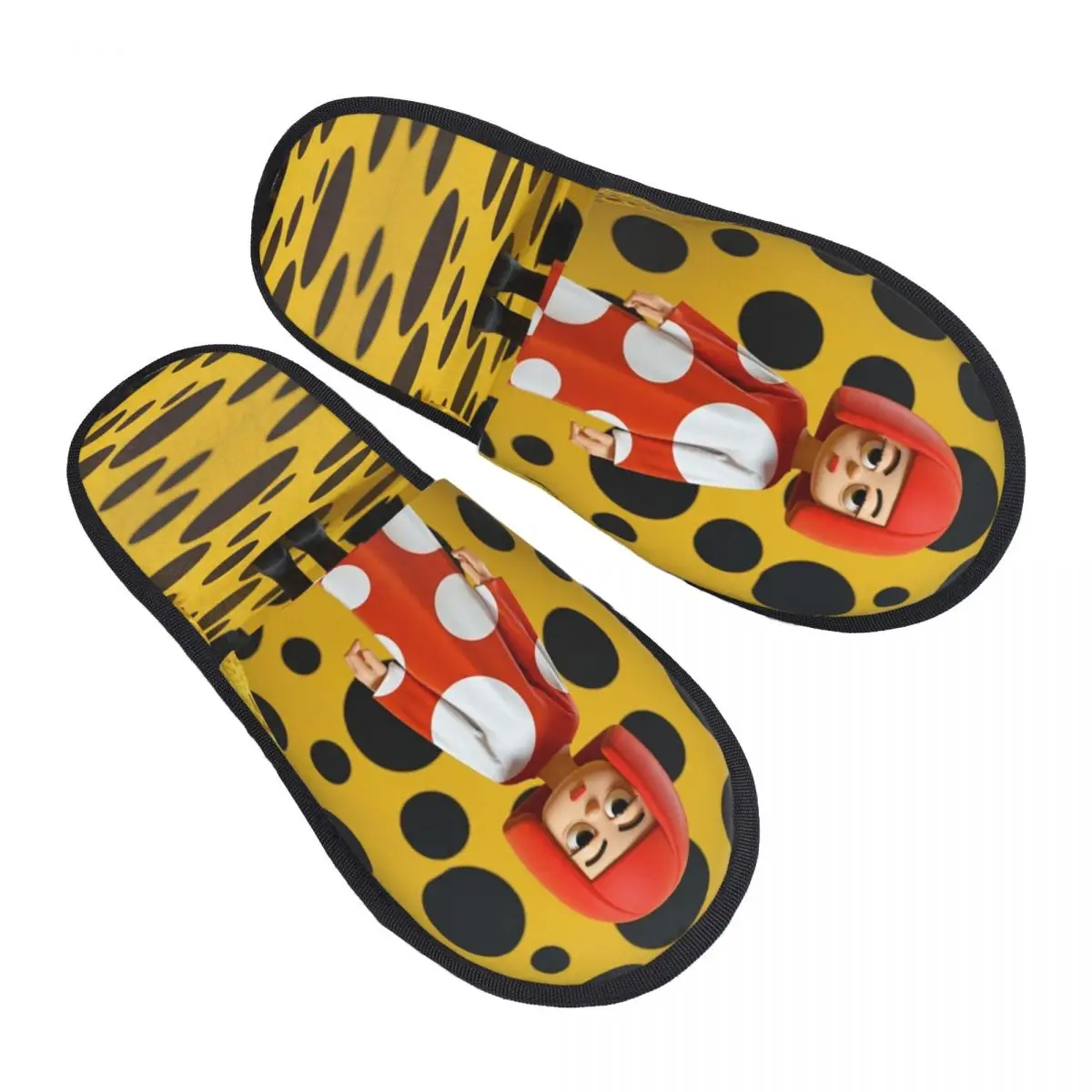 Custom Pumpkin Yayoi Kusama Soft Memory Foam House Slippers Women Comfy Warm Anti-skid Sole Slipper