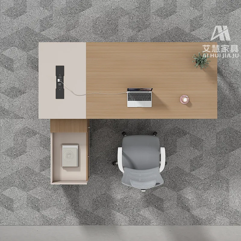 Drawer Storage Office Desk Wooden Reception Computer Decoration Office Desk Aesthetic Display Mesas Escritorio Salon Furniture 4