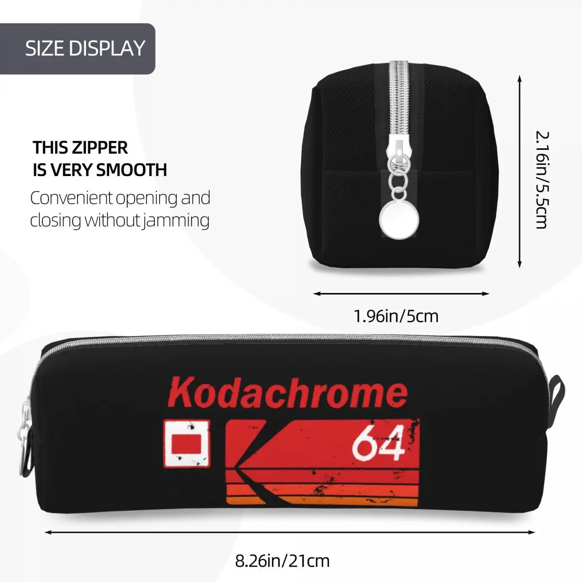 Kodachrome Pencil Cases para Crianças, Pen Holder Bag, Grande Armazenamento, Material Escolar, Gift Pencilcases, 64