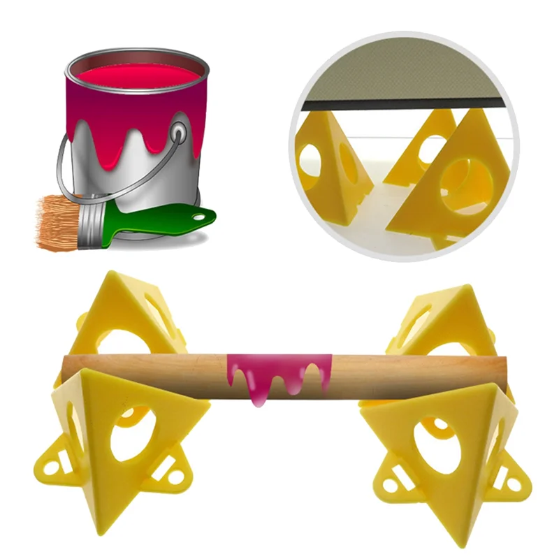 HHTL 50 Pcs Mini Paint Stands Tool Set Triangular Paint Pad For Woodworking Paint Rack Paint Spray Bracket Auxiliary