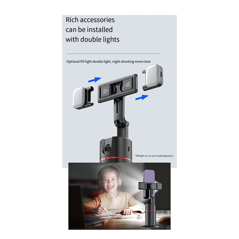 

Reliable-P02 360° Gimbal Stabilizer Desktop AI Automatic Tracking Gimbal With Remote For Smartphone Stabilizer