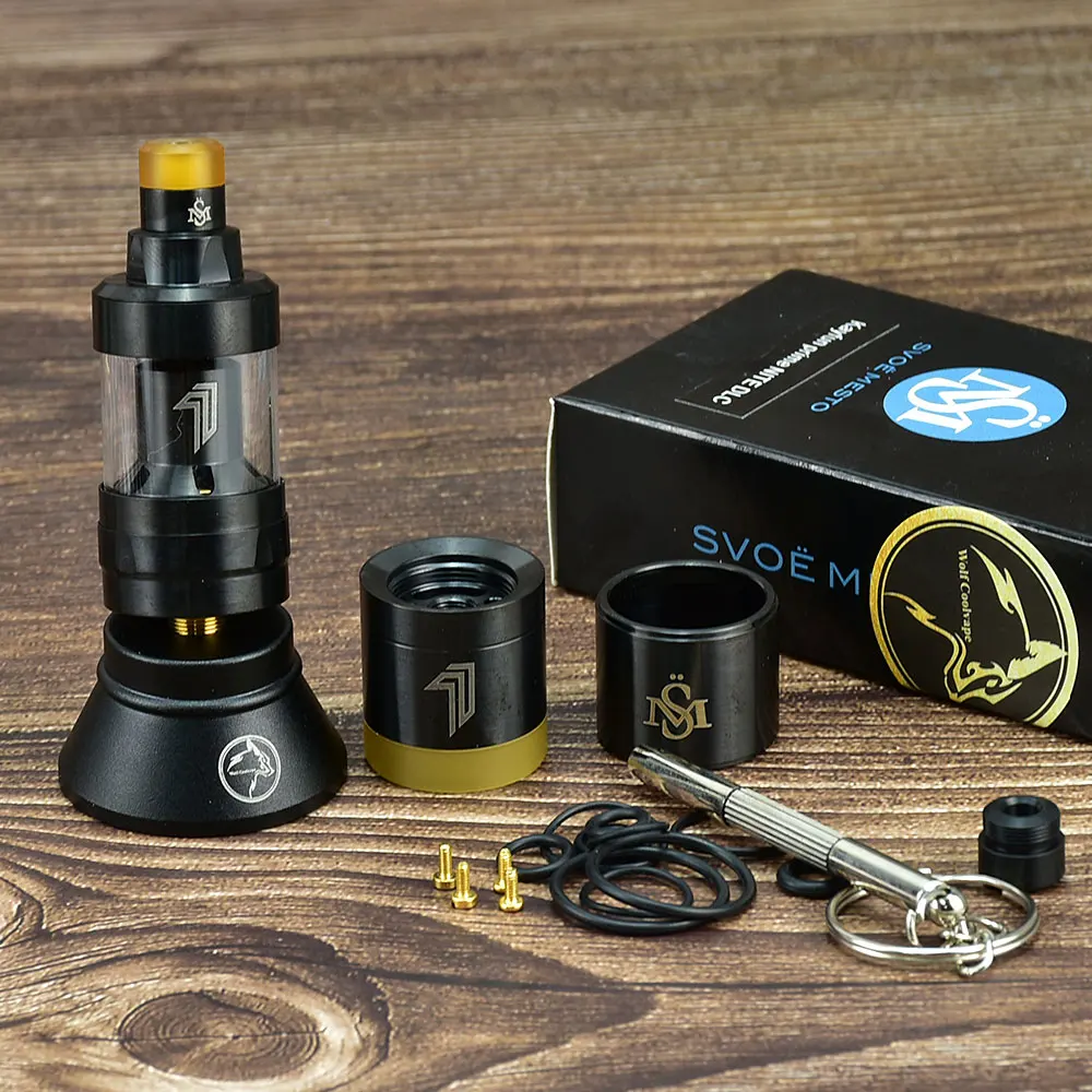 

Вейп Kayfun Prime NITE DLC RTA, вейп с одной катушкой 316ss 22 мм, атомайзер для вейпа 1:1, стильное управление воздушным потоком, topfill bellcap rta