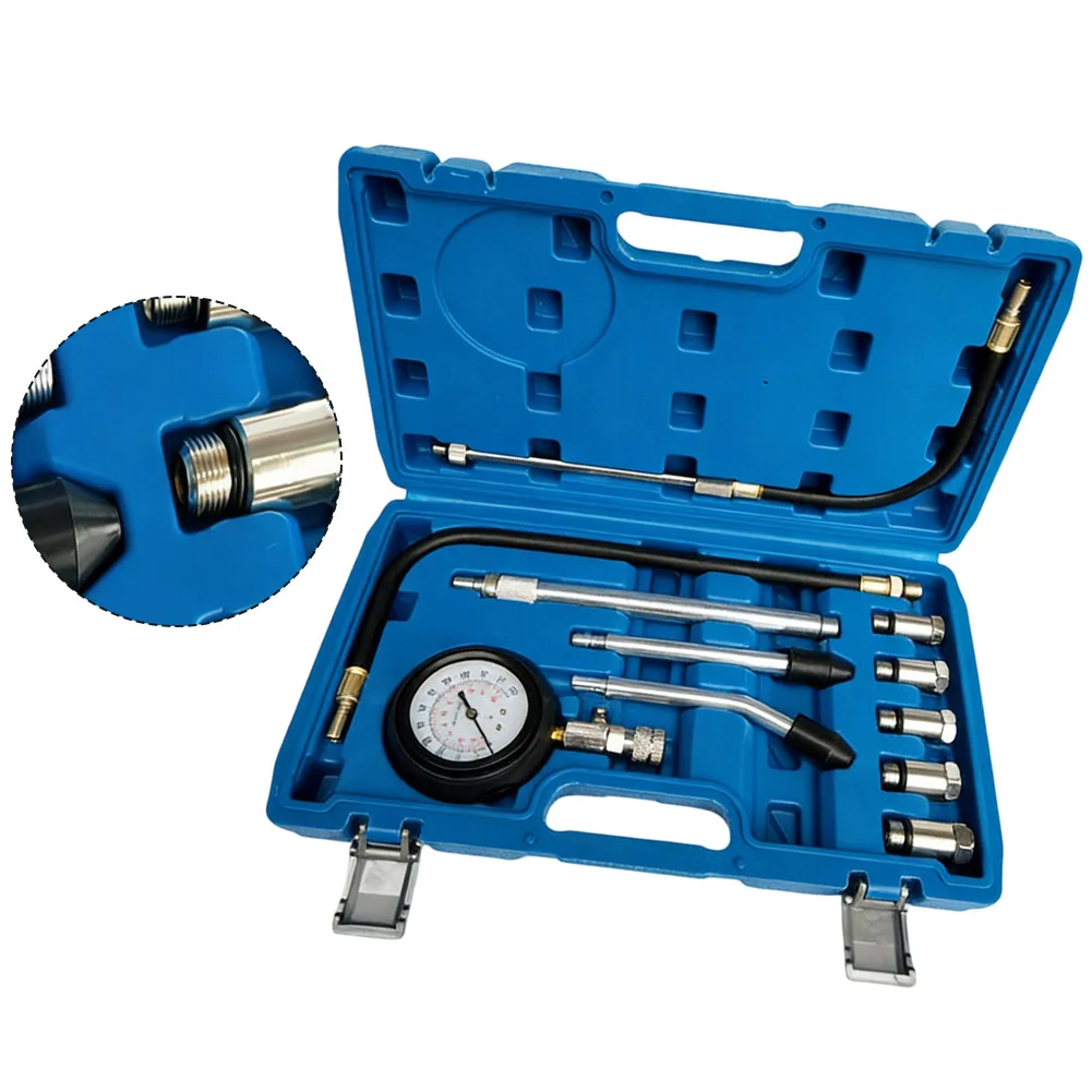 300Psi Quick Connect Engine Cylinder Compressor Pressure Gauge Meter Test Pressure Compression Tester Kit Automobiles Tools