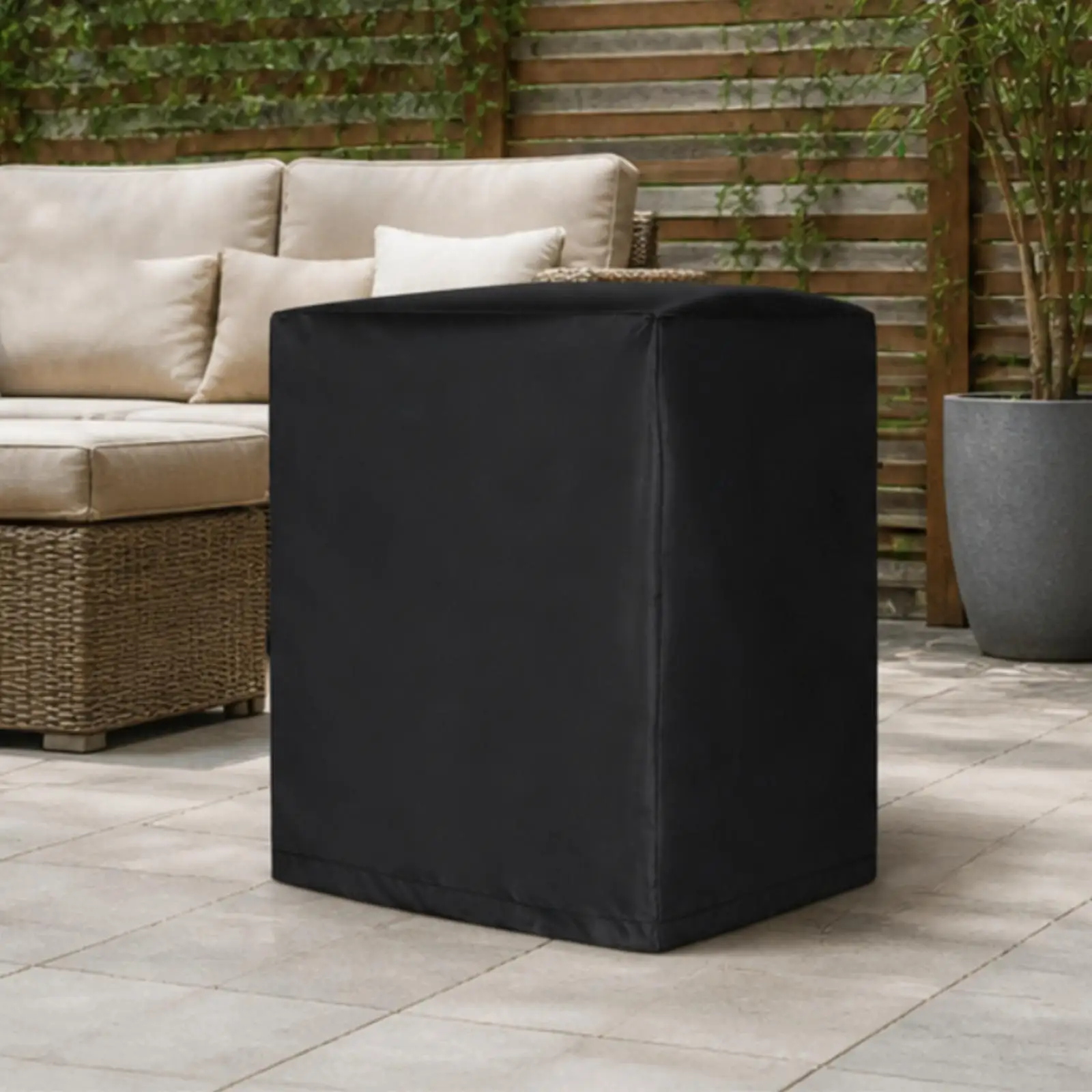 Portable Generator Cover 600D Oxford Cloth Generator Cover with Drawstring PVC-Coated for Patio, Camping, Backup Power Equipment