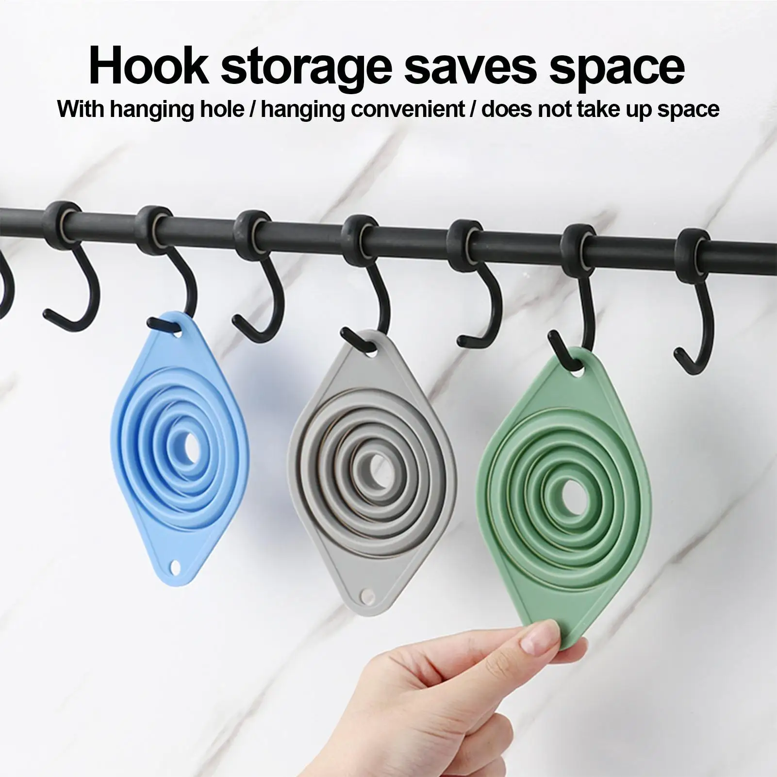 Kitchen Funnel Foldable Funnel Silicone Funnels Portable Funnels  Silicone Funnels for Kitchen Use Filling Bottles
